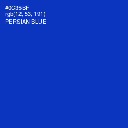 #0C35BF - Persian Blue Color Image